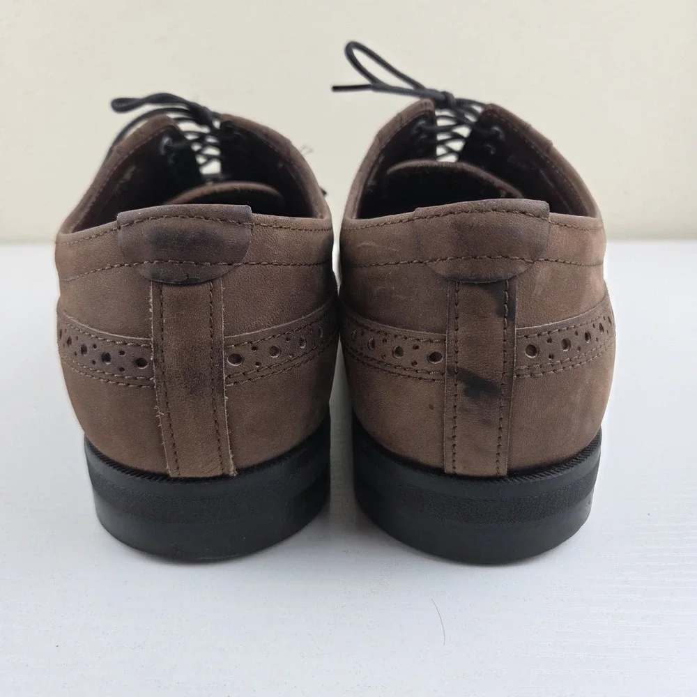 Dexter Men's Brown Suede Leather Waterproof Wing Tip Lace Up Shoes‎ Size 10.5 WW